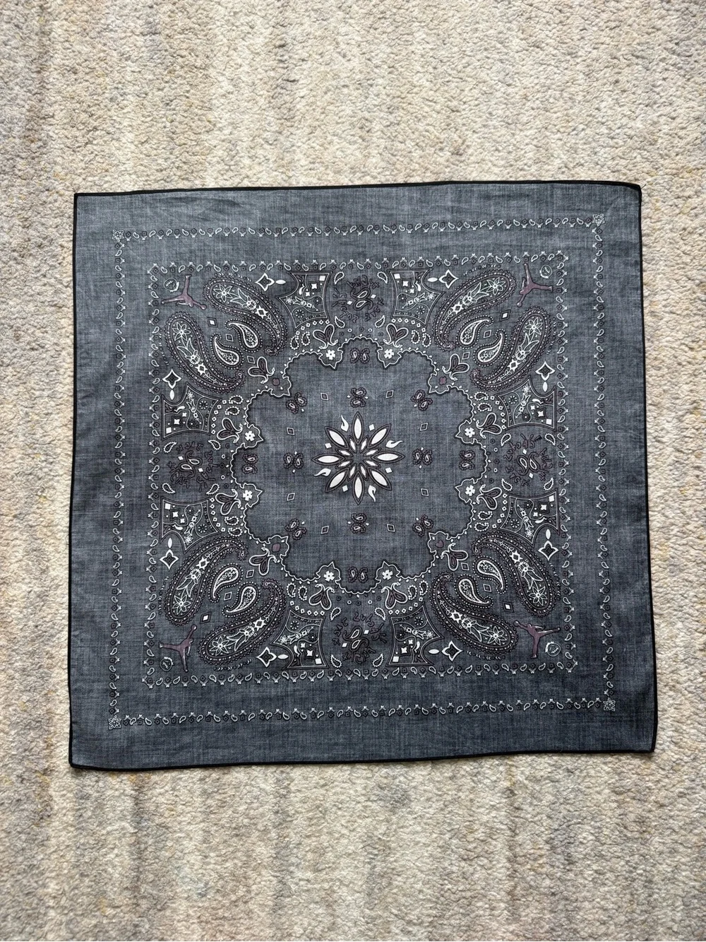 Travis Scott x Jordan Cactus Jack Flight Bandana Black Paisley 23.5”